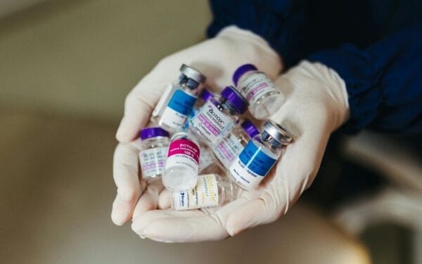 Resimde AuraDent, Lefkoşa'da kullanmakta olduğumuz botox şişeleri görülmektedir