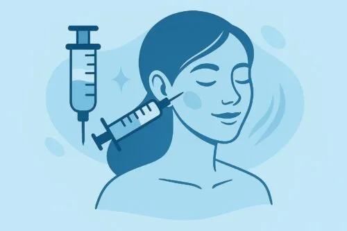 Youth Vaccine Injections into a Women's Face