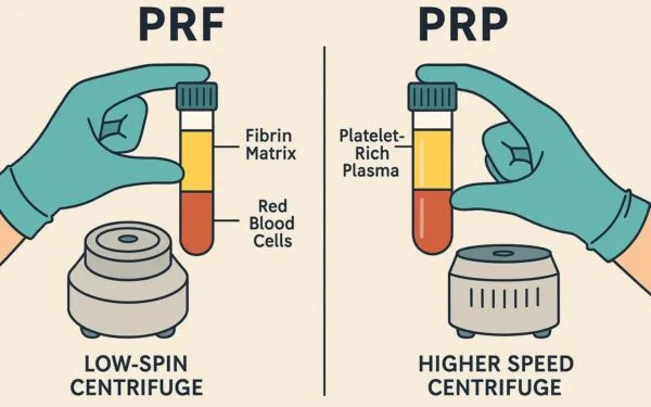 Şekil PRF ve PRP arasındaki farkı göstermektedir