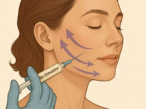 AuraDent Lefkoşa, Kıbrıs'ta uygulanan Bio-Stimulator (HA PLLA Filler) tedavisi ile yüz gençleştirme ve cilt sıkılaştırma. Sculptra®.