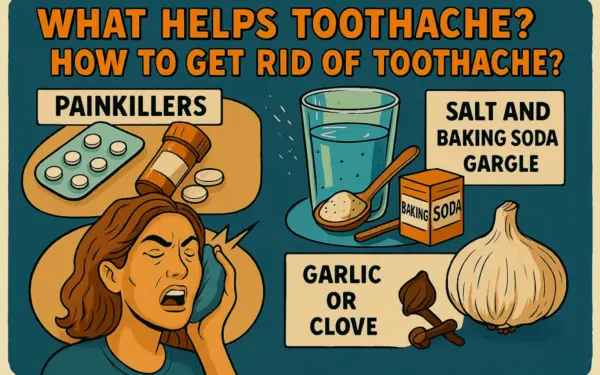 Quick solutions to toothache: painkillers, saline and baking soda mouthwash, cold compress, natural remedies (garlic, cloves). AuraDent, Cyprus Dental Health