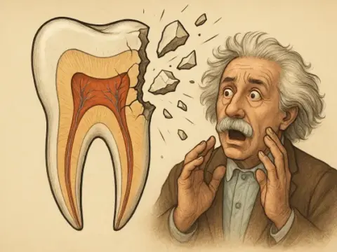 Diş Kırılması ve kırık durumunda şaşıran hasta illustrasyonu. Kırık durumunda ne yapılmalı?