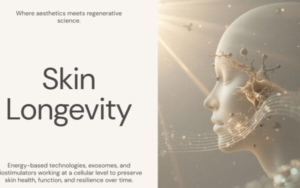 Energy-based technologies, exosomes, and biostimulators working at a cellular level to preserve skin health, function, and resilience over time.