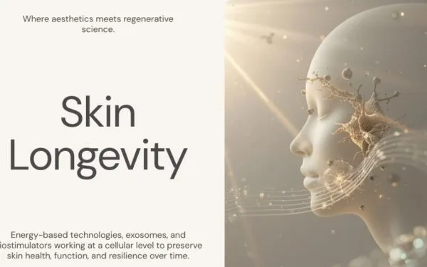 Energy-based technologies, exosomes, and biostimulators working at a cellular level to preserve skin health, function, and resilience over time.